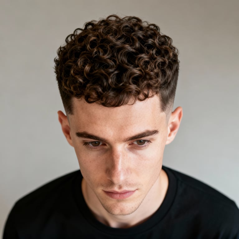 curly hair on curly hair, low version.