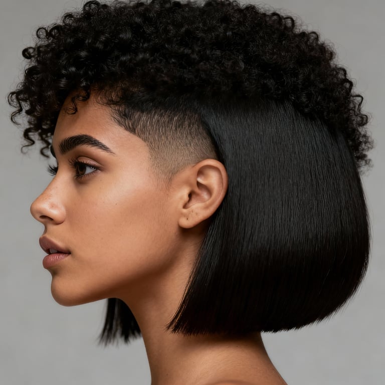 afro hair men on straight hair, low version.