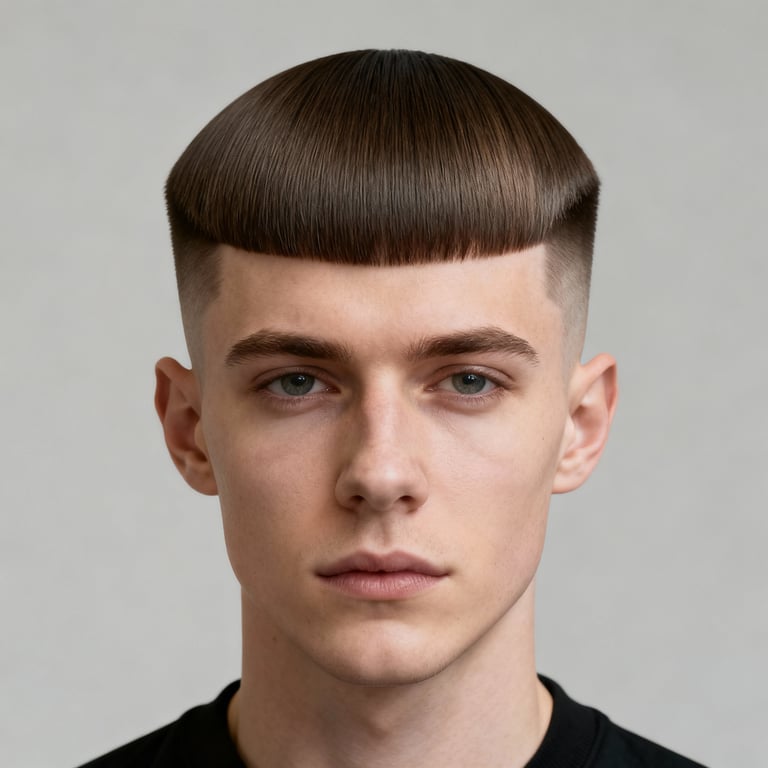 Burst Fade Straight Hair style example