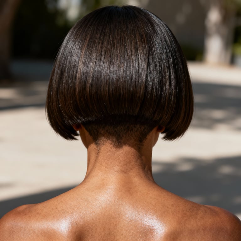 octopus haircut on straight hair, low version.