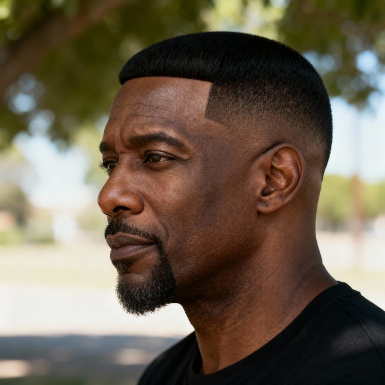 two block haircut on straight hair, low version.