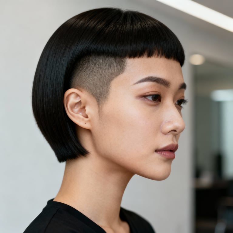 low taper on straight hair, low version.