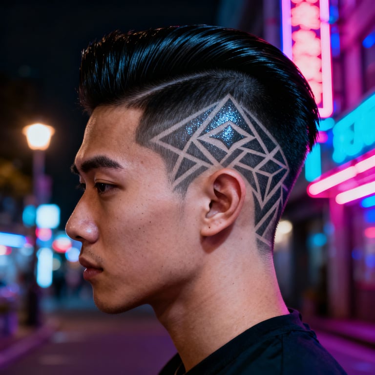 Burst Fade Mullet Short Hair style example