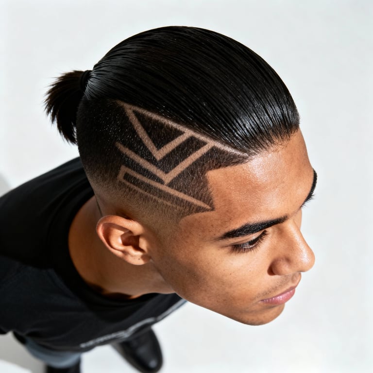 Low Burst Fade Mullet