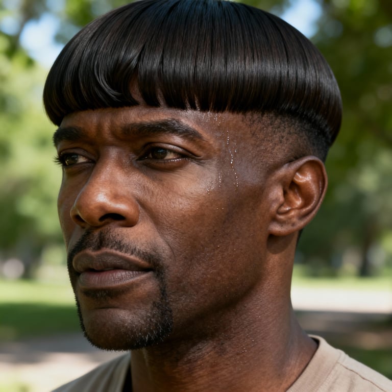 side part curtain bangs on straight hair, low version.