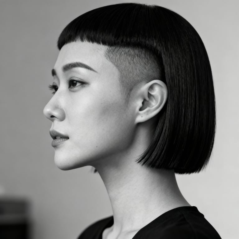 mid taper fade on straight hair, mid version.