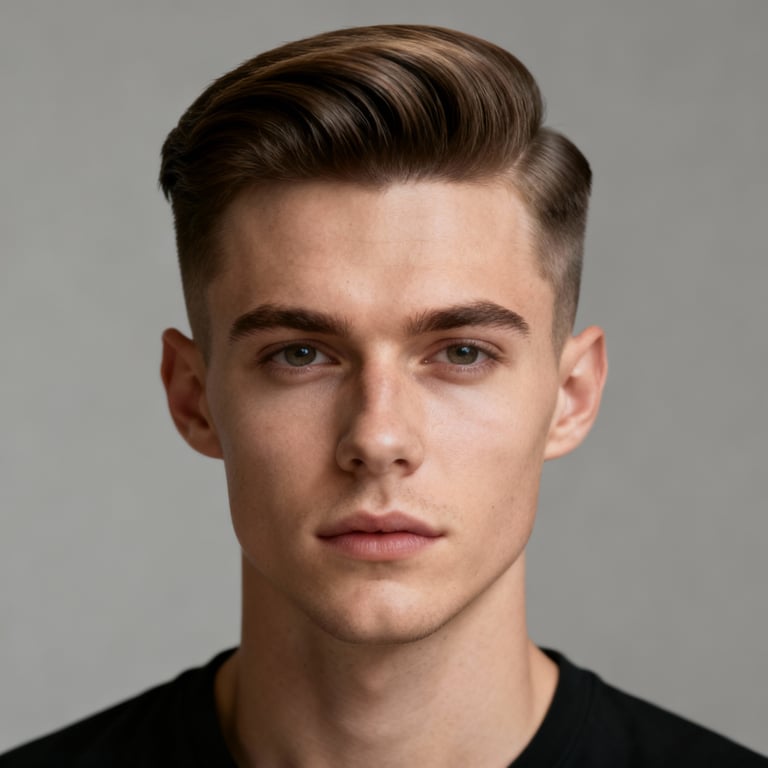 Pompadour Haircut style example