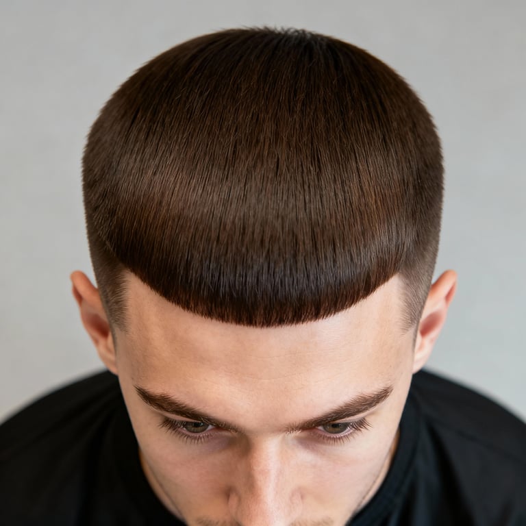 u shape hair cut on straight hair, low version.