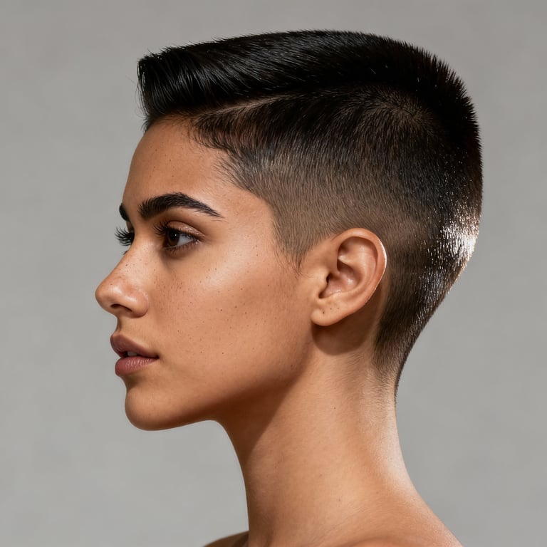 high and tight haircuts on straight hair, high version.