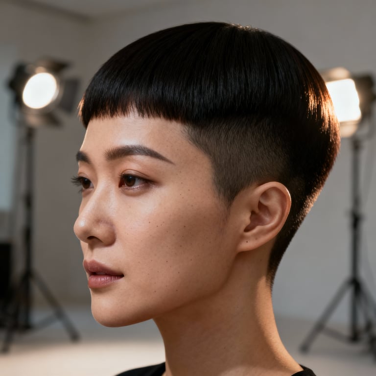 high and tight haircuts on straight hair, high version.