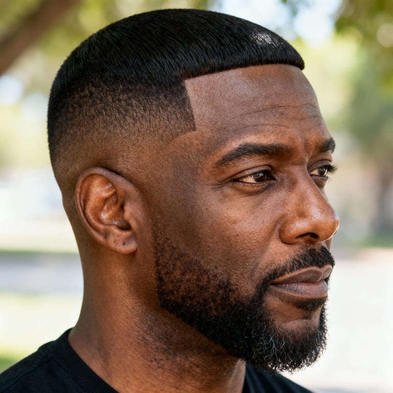 mid taper on straight hair, mid version.