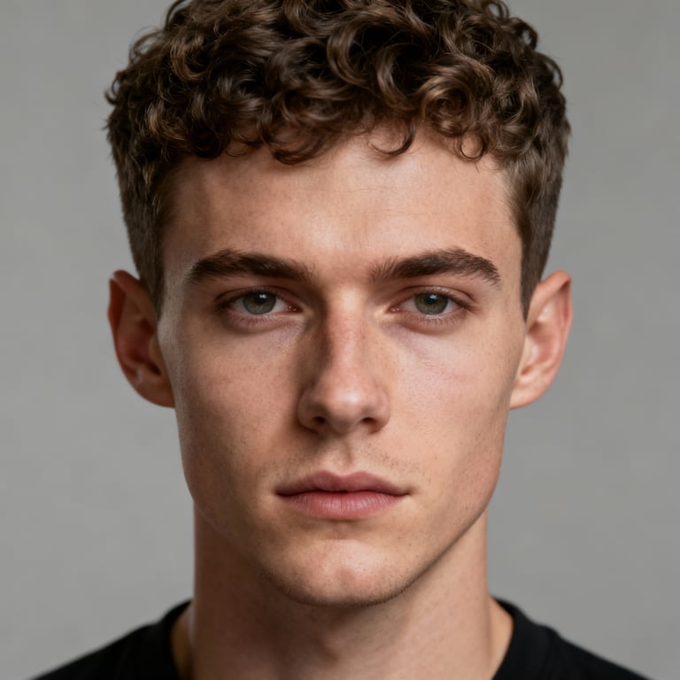 Short Curly Hair style example