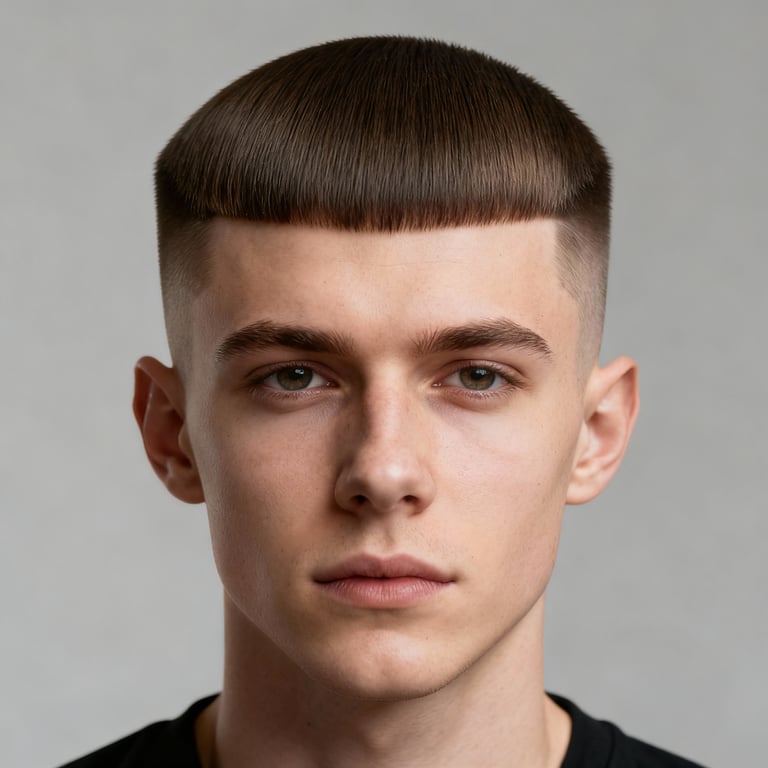 Burst Fade Straight Hair style example