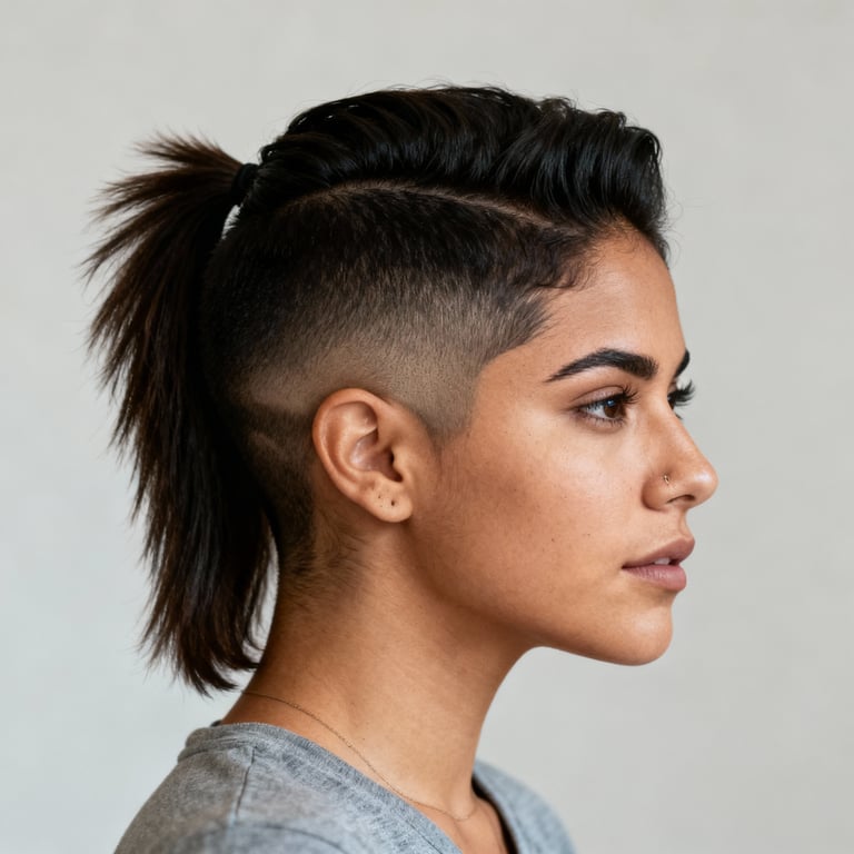 burst fade mullet on straight hair, low version.