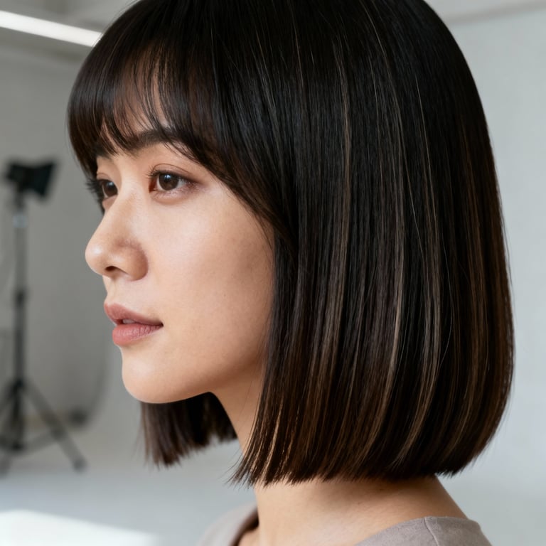 layered haircut on straight hair, low version.