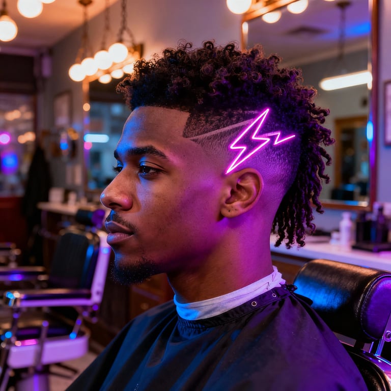 Skin Burst Fade Mullet Straight