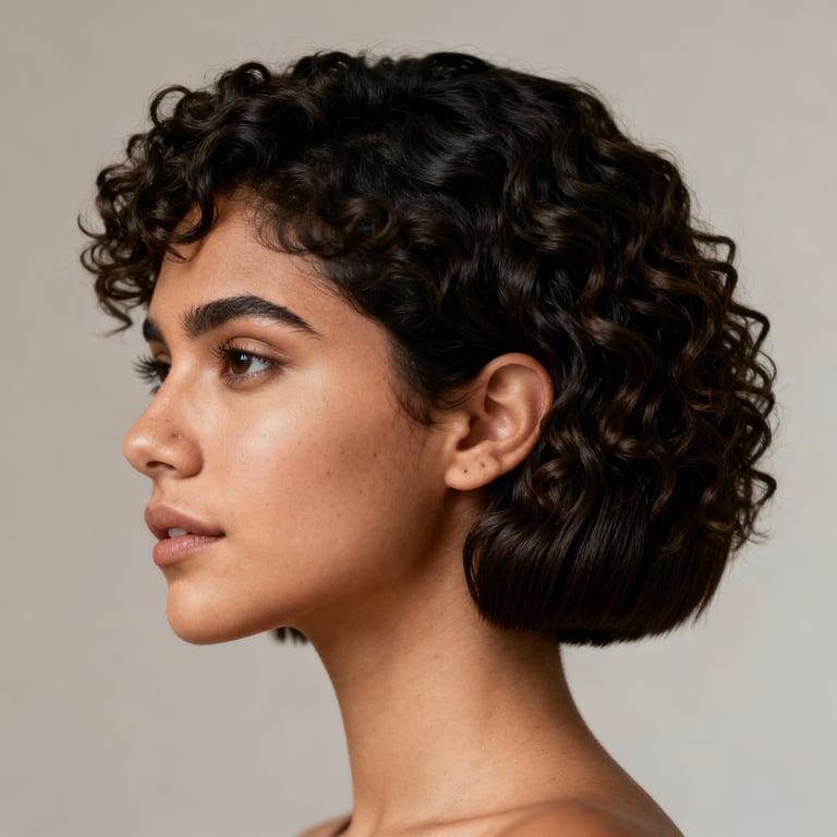 low taper curly hair on curly hair, low version.