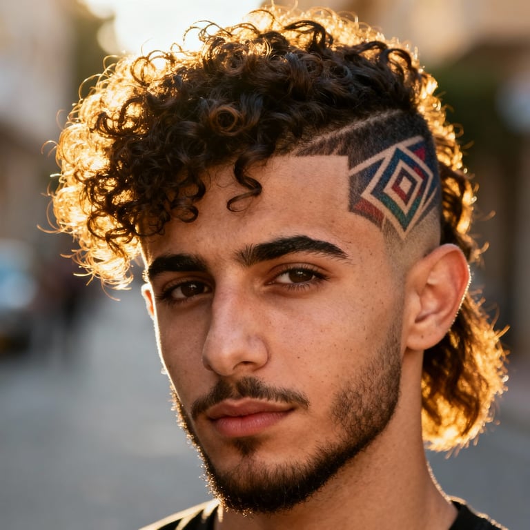 Low Burst Fade Mullet