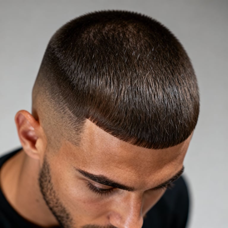 french crop on straight hair, low version.