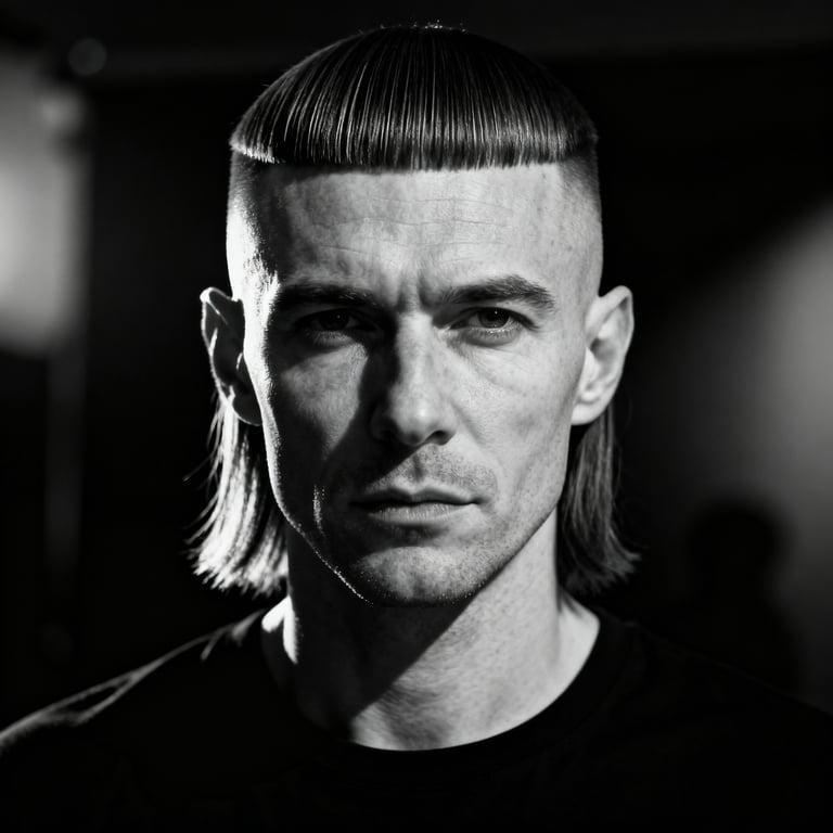 Burst Fade Mullet Medium Length