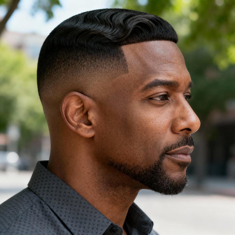 french crop haircut on straight hair, low version.