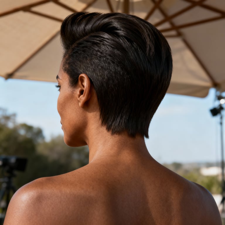 quiff on straight hair, low version.