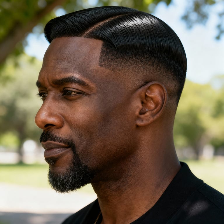 middle part hair men on straight hair, mid version.