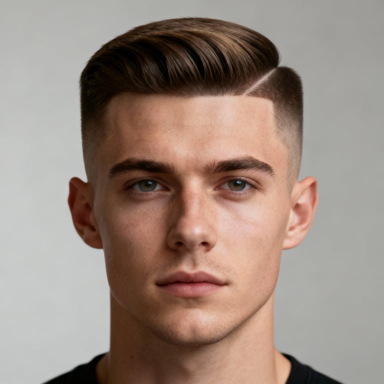 v cut cigar cutter on straight hair, low version.