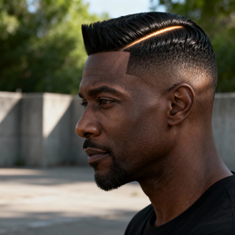 v cut hair on straight hair, low version.