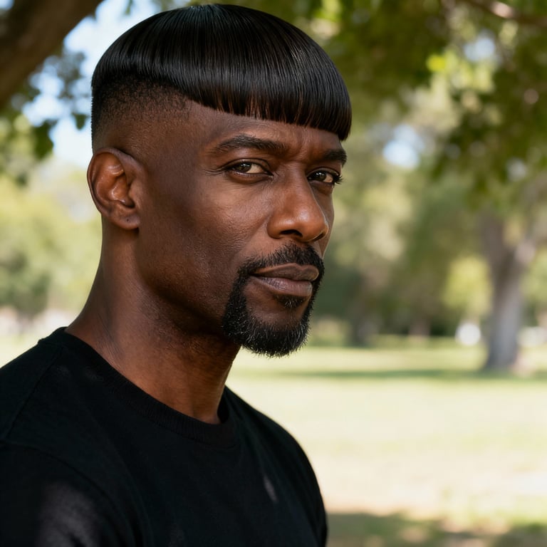 side bangs on straight hair, low version.