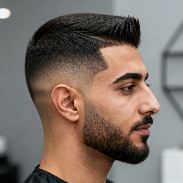 v cut hair on straight hair, low version.