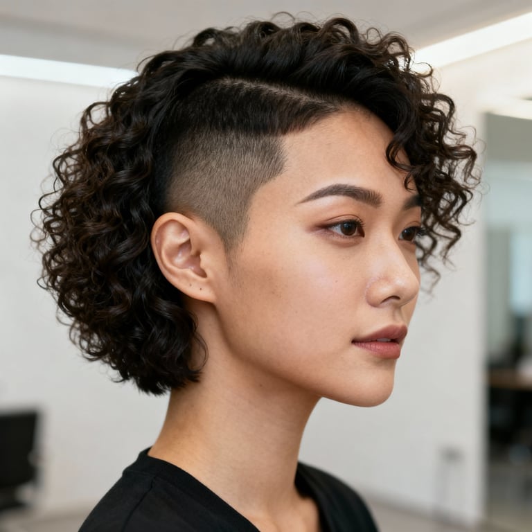 curly hair products on curly hair, low version.