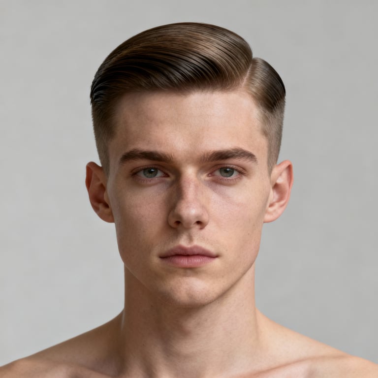 Slick Back Haircut style example