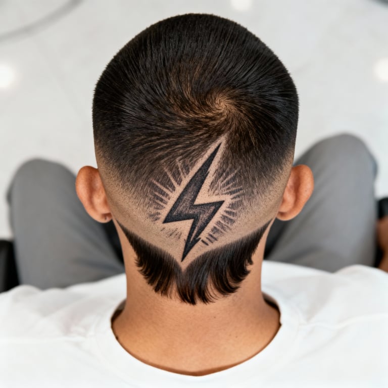 Burst Fade Mullet Short Hair