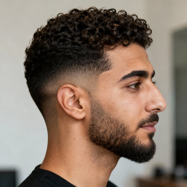 curly hair on curly hair, low version.