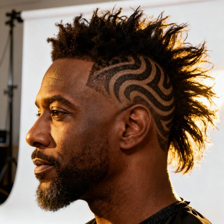 Burst Fade Mullet Short Hair