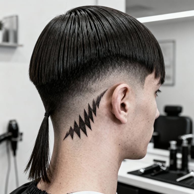 Skin Burst Fade Mullet