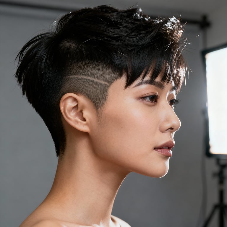 manic pixie dream girl on straight hair, low version.