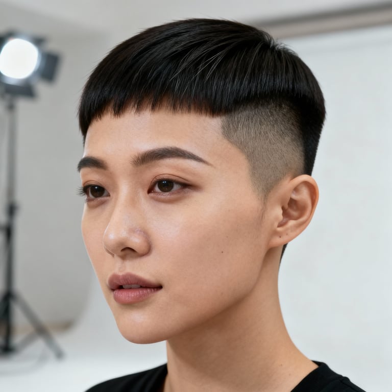 undercut men on straight hair, low version.