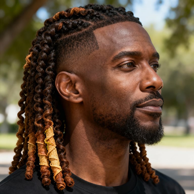 taco bell cinnamon twists on straight hair, low version.