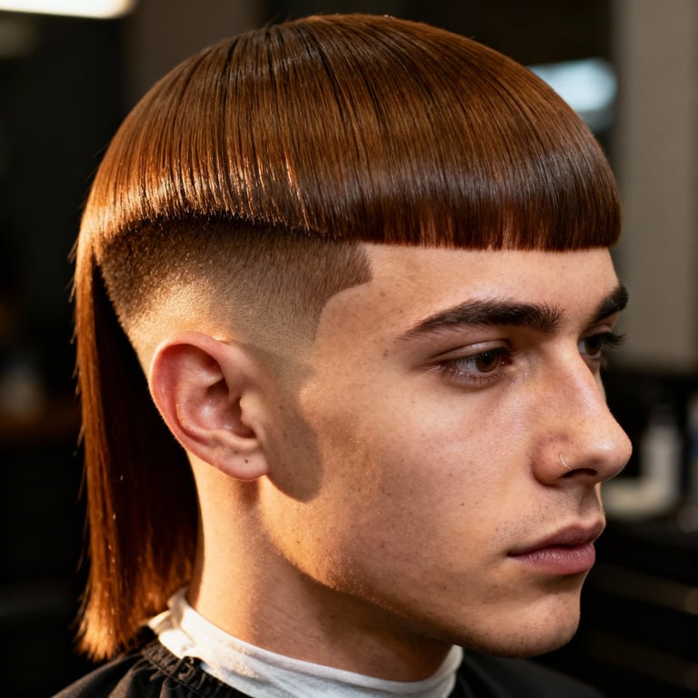 Skin Burst Fade Mullet