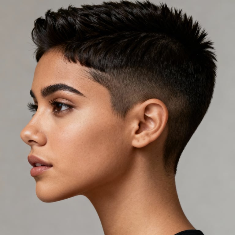 pixie sticks on straight hair, low version.