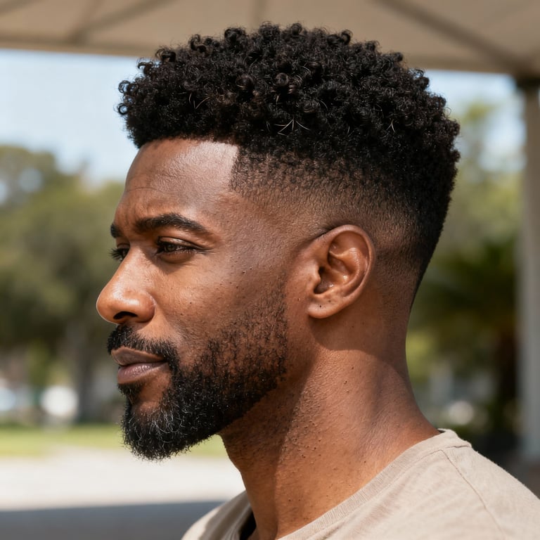 taper afro hair styles male on straight hair, low version.