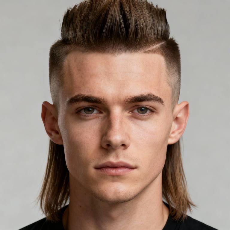 Faux Hawk Mullet style example