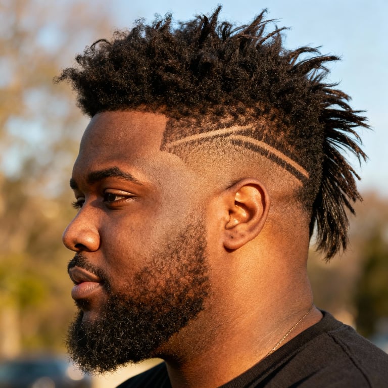 Low Burst Fade Mullet