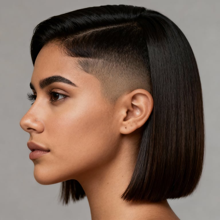 taper on straight hair, low version.