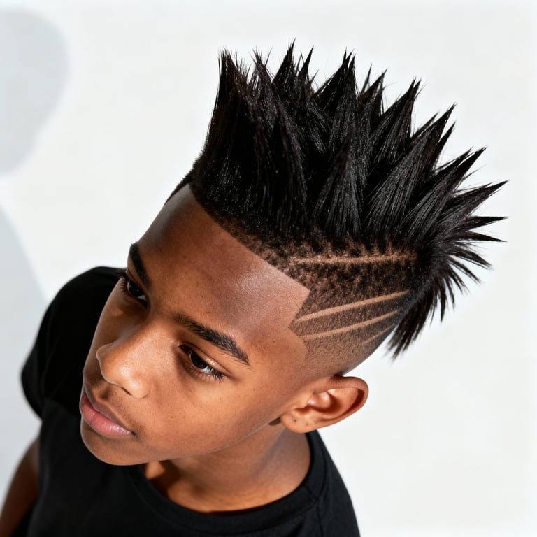 Burst Fade Mullet Medium Length