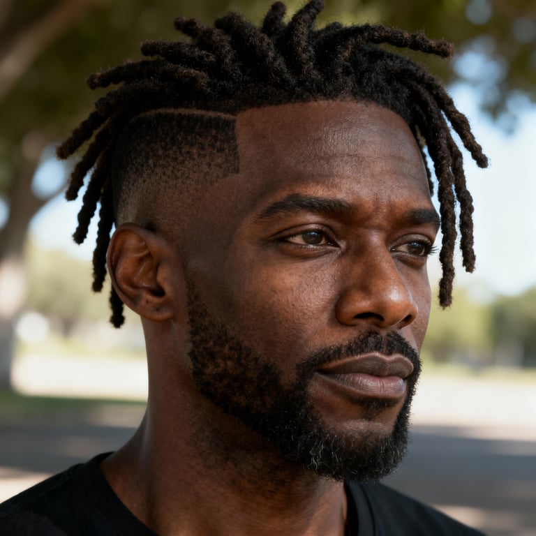 locs on straight hair, low version.