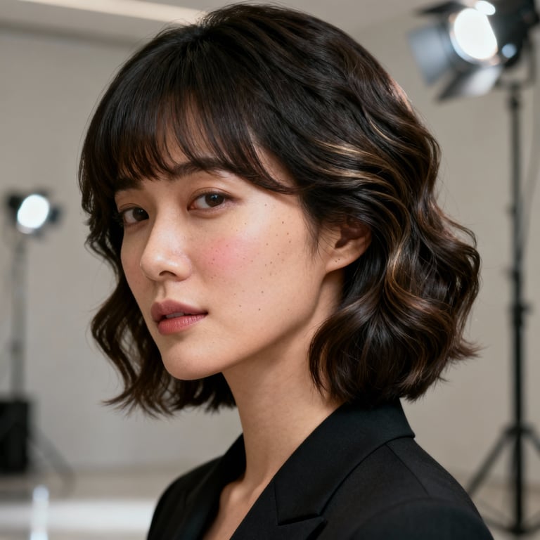 wavy hair routine on wavy hair, low version.