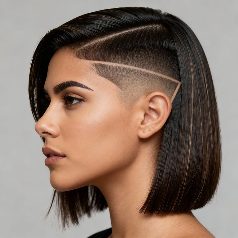 v cut cigar cutter on straight hair, low version.